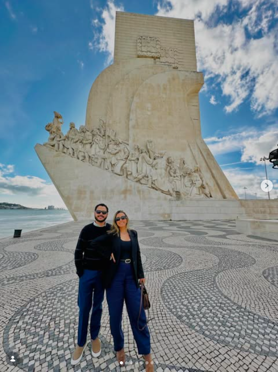 Karen e Vitor em viagem